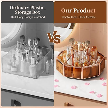 CoralHouse 360° Rotating Makeup Organizer Spinning Vanity Organizer - Image 5