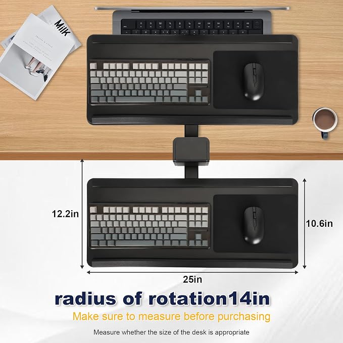 Adjustable Under Desk Keyboard Tray - Image 2