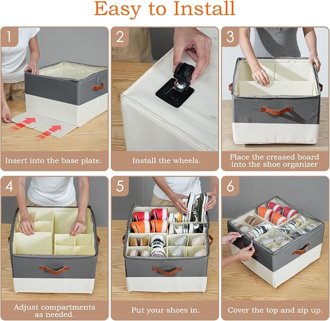 Shoe Organizer for Closet, Shoe Storage Organizer - Image 8
