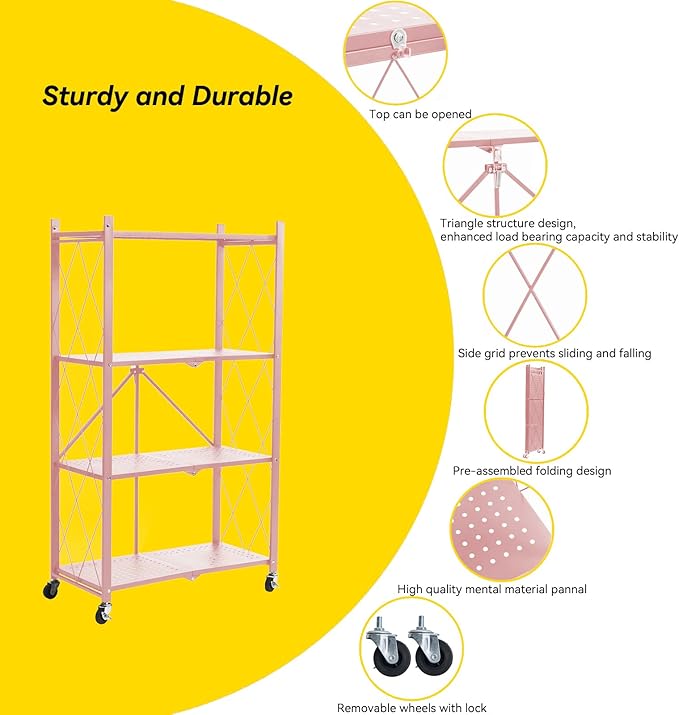 BRIAN & DANY 4-Tier Foldable Storage Shelves - Image 4