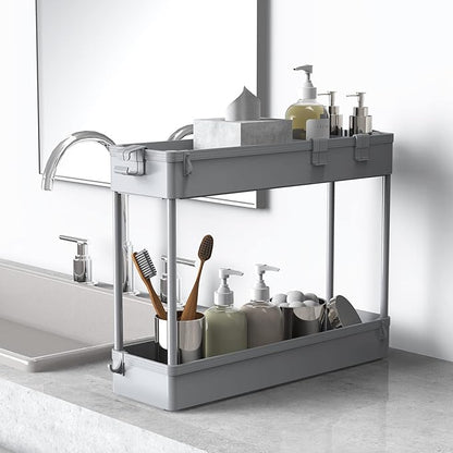 SPACELEAD Slim Storage Cart 4 Tier, Bathroom Organizer Rolling Utility - Image 3