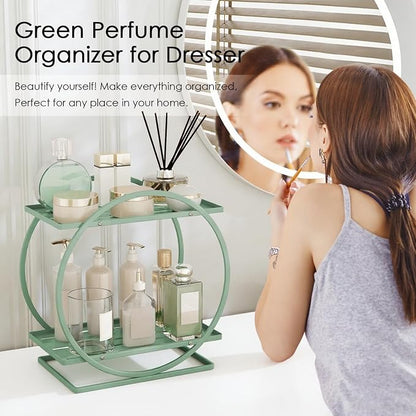 Perfume Organizer for Dresser, 2-Tier Bathroom Counter Organizers, Elegant - Image 2