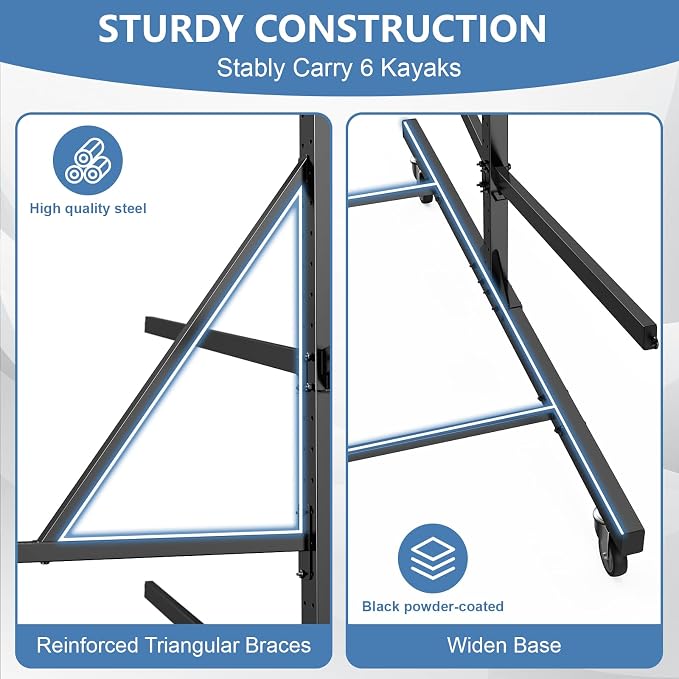 Kayak Storage Rack, Heavy Duty Freestanding Kayak Rack - Image 3