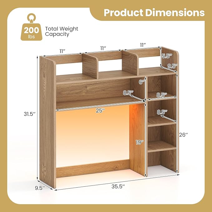 Tangkula Desktop Bookshelf - Image 3