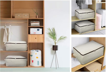 2PCS Canvas Storage Bag, 12OZ Thick Soft Breathable Closet Organizer - Image 5