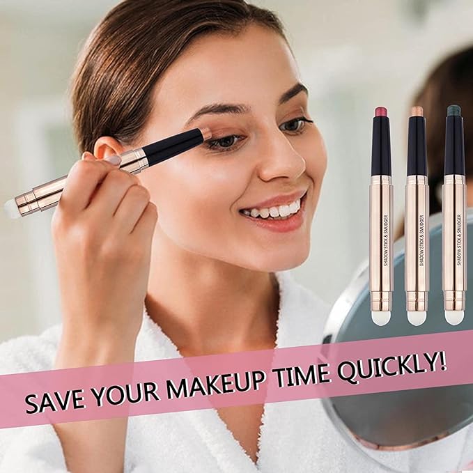 Pink Eyeshadow Stick Makeup, Highlighter Matte Cream Eye Shadow Pencil - Image 2