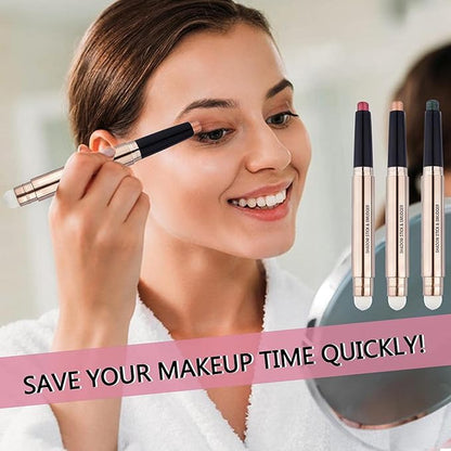 Gold Eyeshadow Stick Makeup, Highlighter Matte Cream Eye Shadow Pencil - Image 2