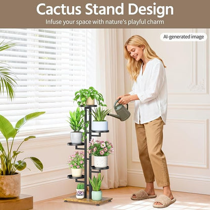 LASZOLA Black 5 Tiered Plant Stand Indoors Heavy Duty Metal Rack, Sturdy Multi - Image 2