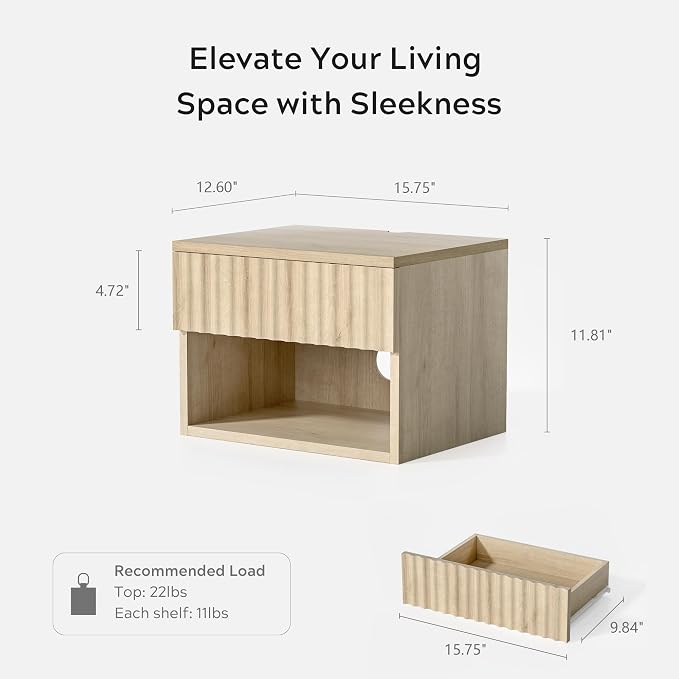 EYYTHUNG Floating Nightstand Set of 2 - Image 2