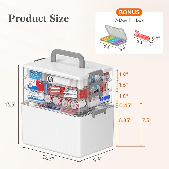 Lifewit 4-Tier Extra-Tall Medicine Cabinet Organizer - Image 3