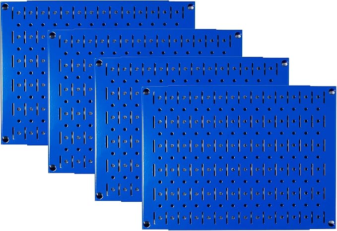 Wall Control Pegboard Wall Organizer Tiles Modular Blue Metal Pegboard Tiling by Wall+Control