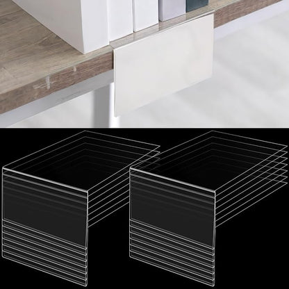Containlol 15 Pieces Clear Shelf Label Holders Moveable Shelves Tags Moveable by Containlol