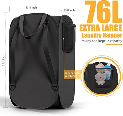House Again 2 Pack 76L Laundry Backpack, 210D Oxford Heavy Duty Laundry Bag - Image 2