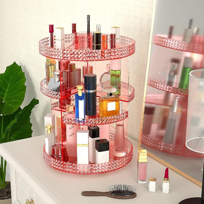360 Degree Rotating Makeup Organizer, Extra Large Capacity Perfume Holder - Image 7