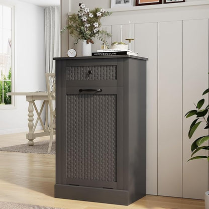 Tilt Out Laundry Hamper Cabinet, 10 Gallon Laundry Cabinet - Image 4