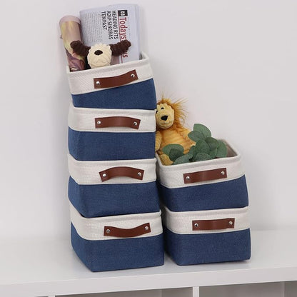 HNZIGE Small Baskets for Storage Fabric Storage Baskets for Shelves, Foldable - Image 4