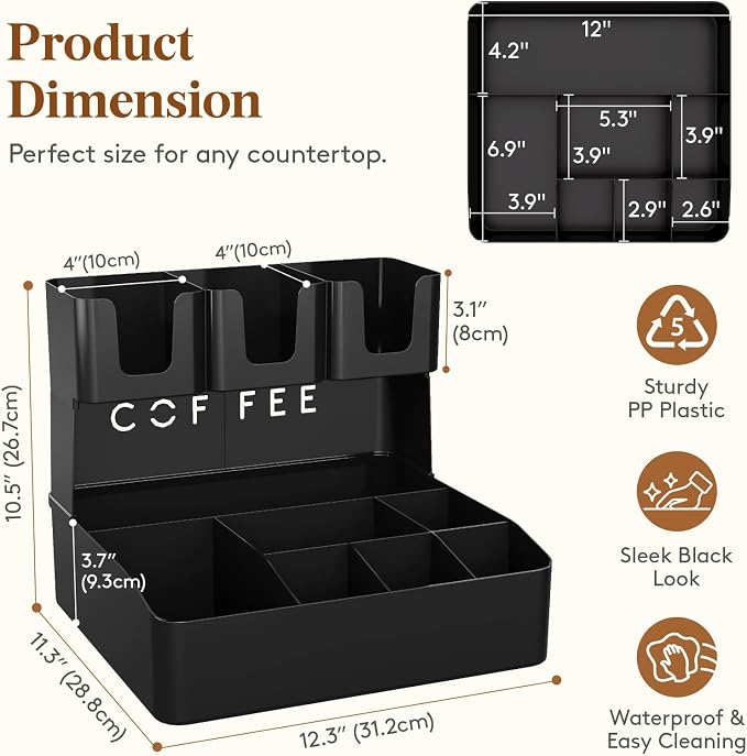 Lifewit 2-tier Coffee Station Organizer - Image 3