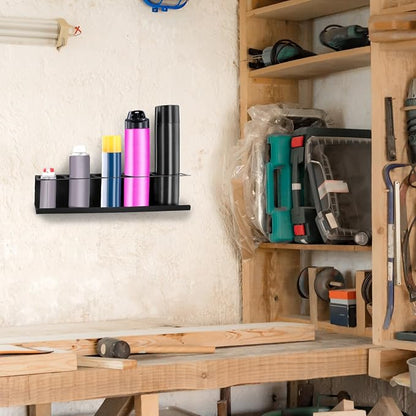 QWORK Spray Can Holder Organizer, Wall Mount Aerosol Rack - Image 7