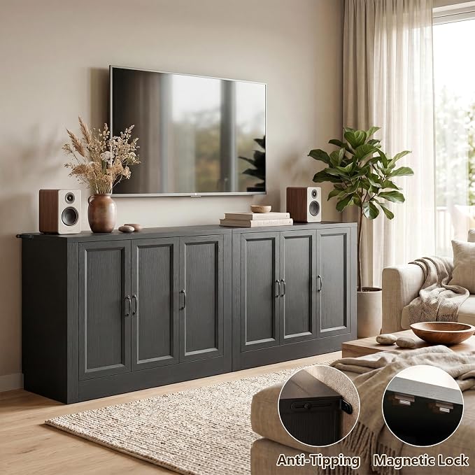 118" W Modern Buffet Cabinet - Image 4
