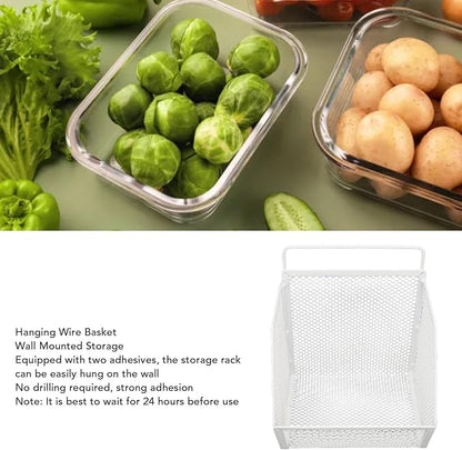 13.2x10x15cm Wall Hanging Baskets, Metal Wire Storage Organizer - Image 5