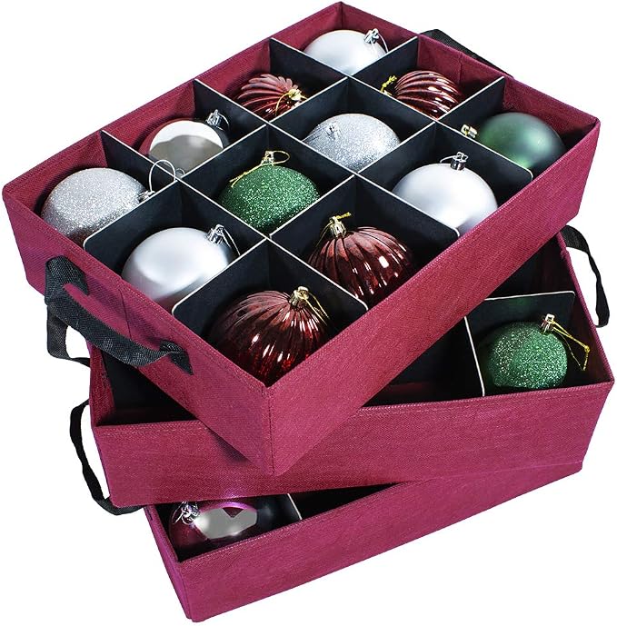 Christmas Ornament Storage Box, Holds 36-4 Inch Ornaments | Adjustable - Image 2