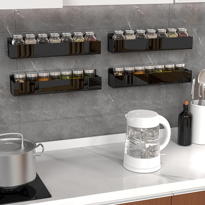 PMMASTO Adhesive Acrylic Spice Rack Organizer - Image 3