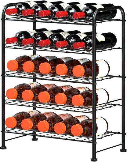 OYEAL Plastic Water Bottle Storage Rack 5 Tier Bottled Water Holder Organizer - Image 4