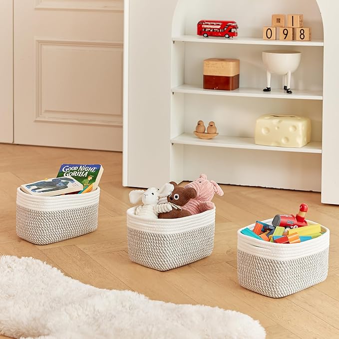 Small Cotton Rope Basket – Storage Bin - Image 5