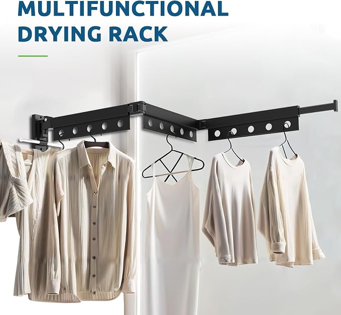 Clothes Drying Rack Wall Mounted, Space Saving Wall Mounted Clothes Drying Rack - Image 5