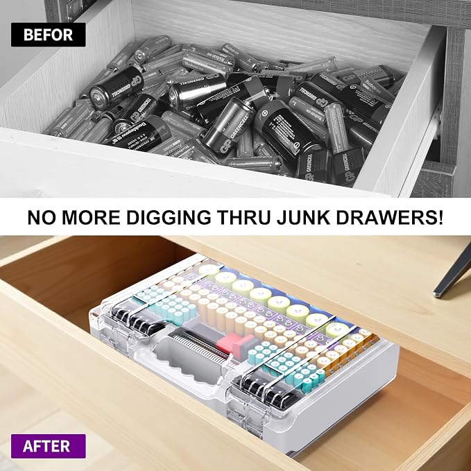 Battery Organizer Storage Holder Box Case - Image 4