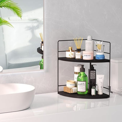 ZGO 2-Tier Bathroom Counter Organizer, Corner and Makeup Organizer - Image 5