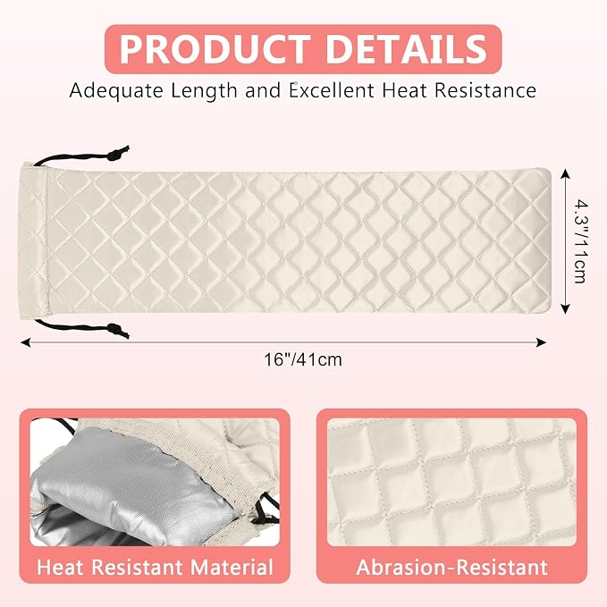 AMIJEAL Heat Resistant Hair Tools Organizer Bag Portable Travel Drawstring - Image 3