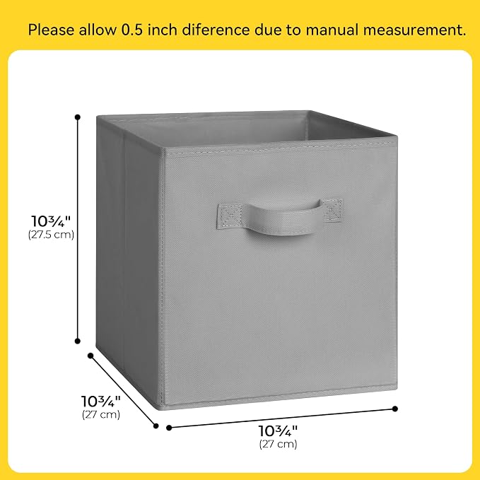 Cupic Cupid 11x11 Storage Cubes, 10 Pack Open Storage Bins - Image 2