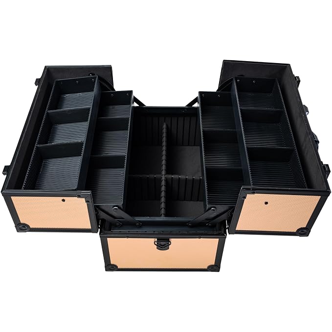 SHANY Essential Pro Makeup Train Case Cosmetic Box Portable Makeup Case - Image 5