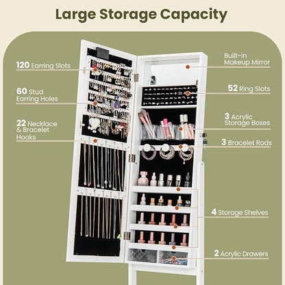 Giantex Standing Jewelry Armoire - Image 3