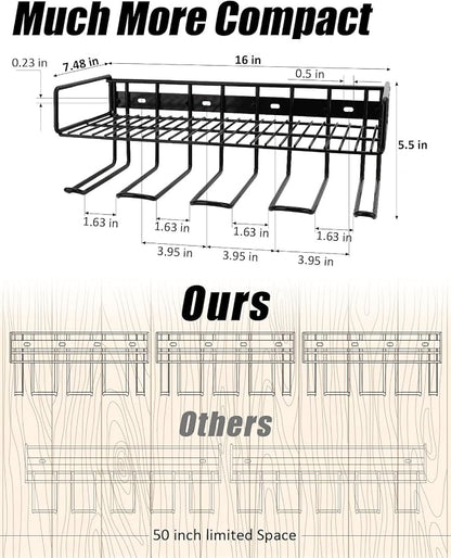 Heavy Duty Tool Organizer, 4 Wall Mount Anchors, 3.95" Between Slots, Sturdy - Image 4