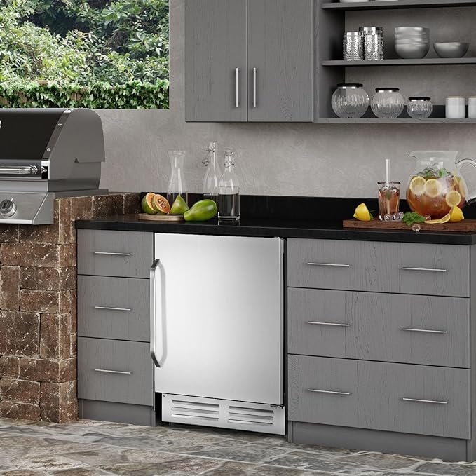 24 Inch Outdoor Beverage Refrigerator Cooler, Stainless Steel Wide Refrigerator - Image 9