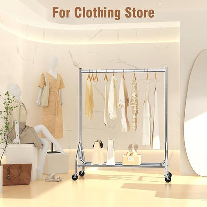 EAGMAK Heavy Duty Clothes Rack Load 420 LBS, 47.2" Long Rolling Garment Rack - Image 8