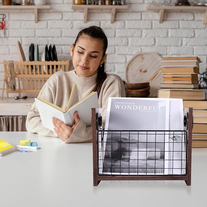 SynHHergyx Magazine Holder Magazine Book Holder Slim Magazine Rack Floor - Image 7