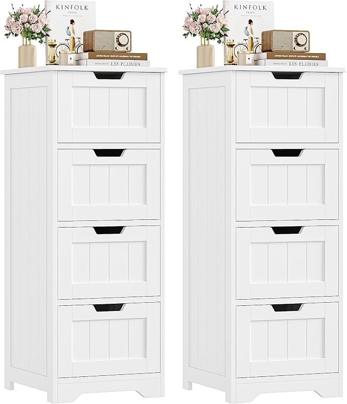 FOTOSOK Bathroom Storage Cabinet Set of 2, Bathroom Cabinet by FOTOSOK