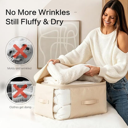 Comforter Storage Bag, Large Capacity Blanket Storage Bags 2-Layer Ultra Space - Image 4
