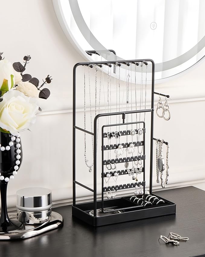 ProCase Jewelry Stand Holder Organizer and Storage, Hanging Jewelry Display - Image 2