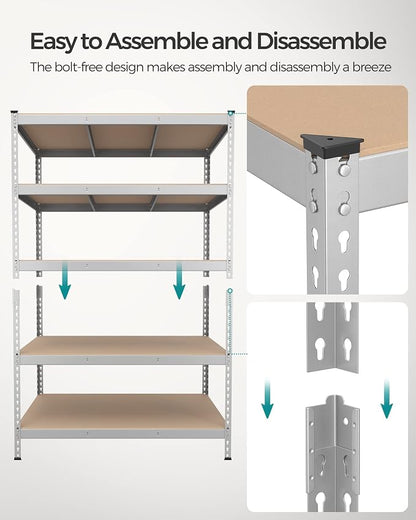 SONGMICS 5-Tier Storage Shelves, Load 2310 lb, Garage Storage, Boltless Assembly - Image 6