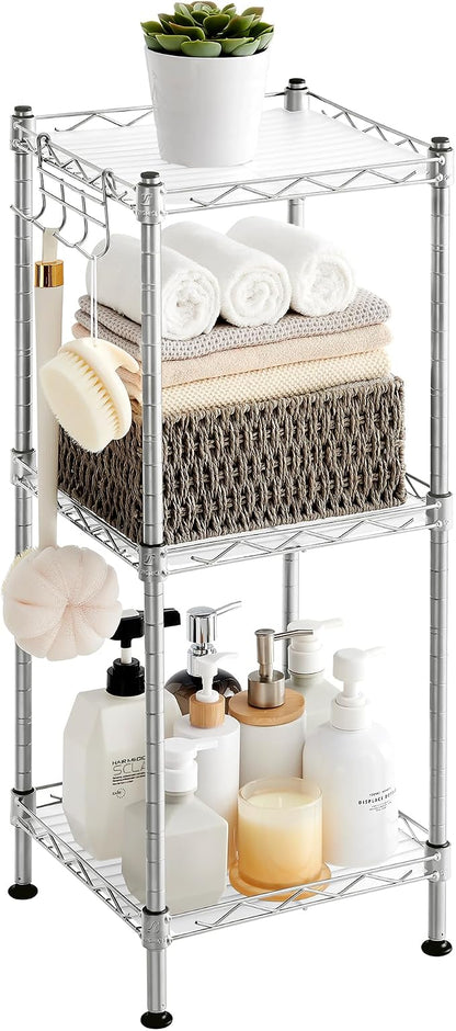 SONGMICS Storage Shelf, Bathroom Shelf, removable hook, extendable design by Unknown