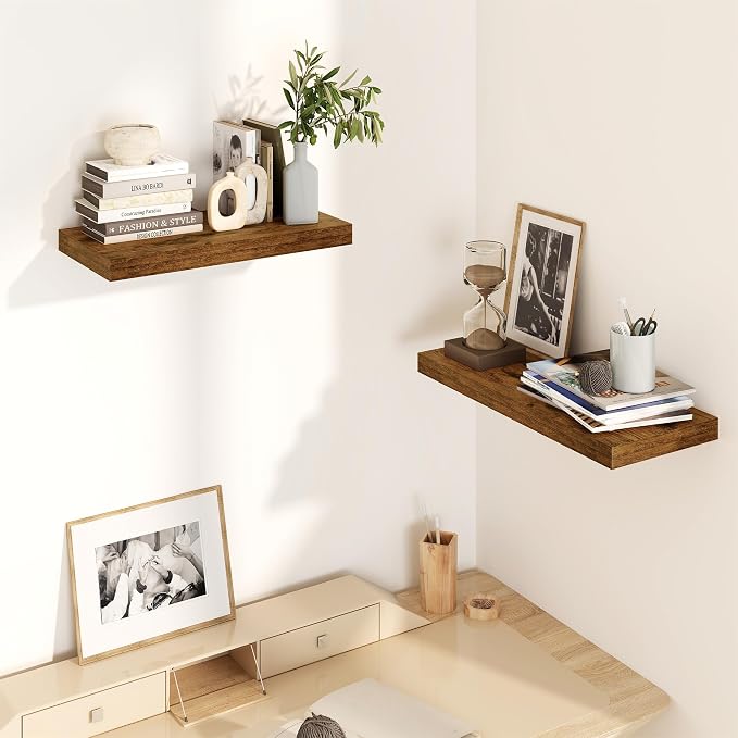 Fun Memories Floating Shelves for Wall, 8 Inch Deep Floating Wall Shelf - Image 2