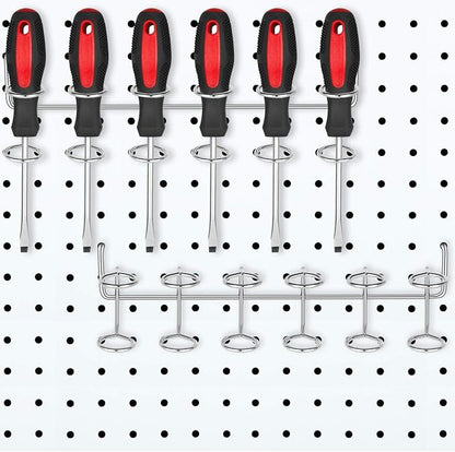 Hotop 2 Pieces Pegboard Screwdriver Holder Peg Board Tool Utility Hooks by HOTOP