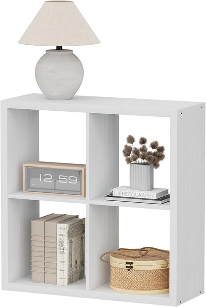 4 Cube Storage Organizer, 2x2 Cube Bookshelf, Cubby Storage Shelf, Wooden - Image 9