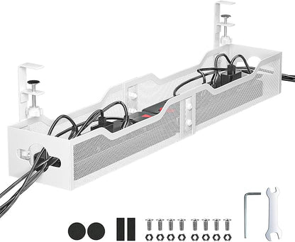 Under Desk Cable Management Tray White, Litwaro Cable Management Under Desk No - Image 8