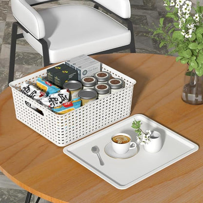 Wekioger Plastic Woven Baskets - Image 2
