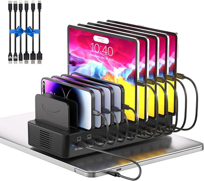 580W Charging Station for Multiple Devices, 10-Port USB C Fast Charger Station by Homepage